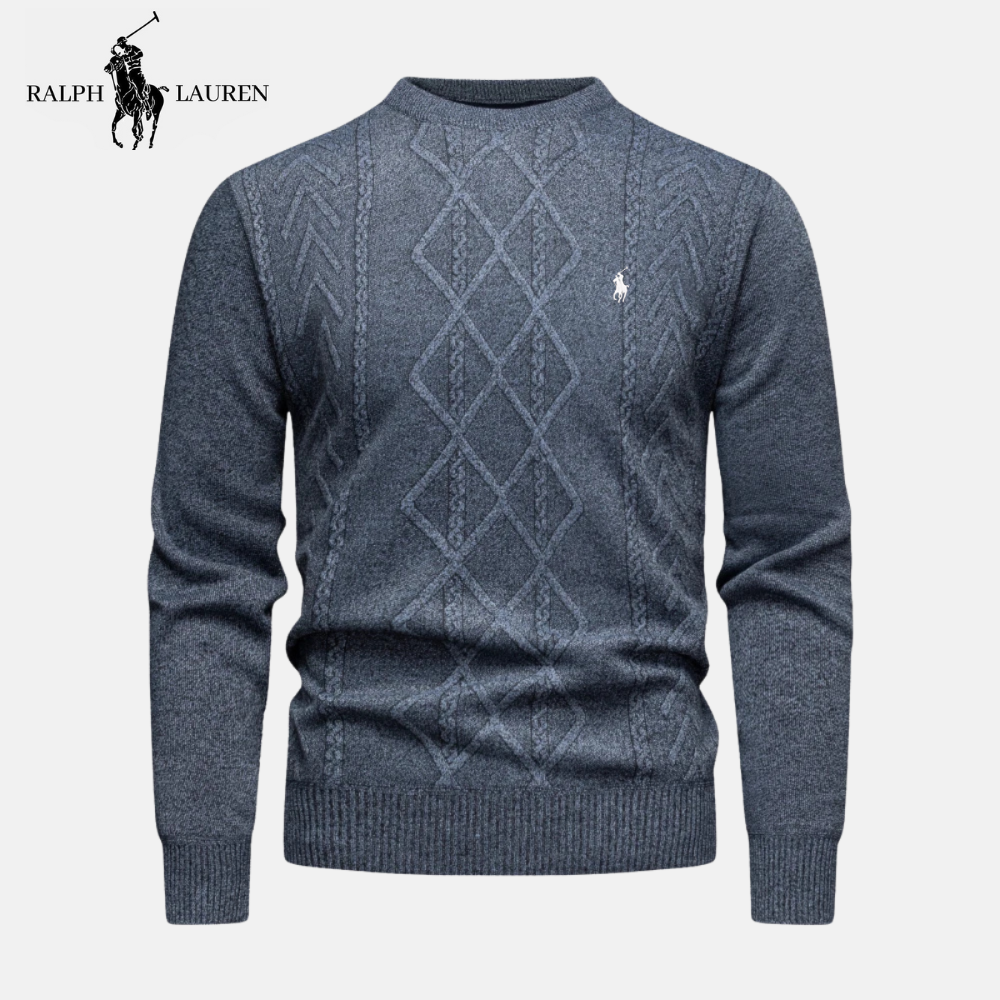 R&L Heritage Merino Wool Câble-Tajit Crew Neckar
