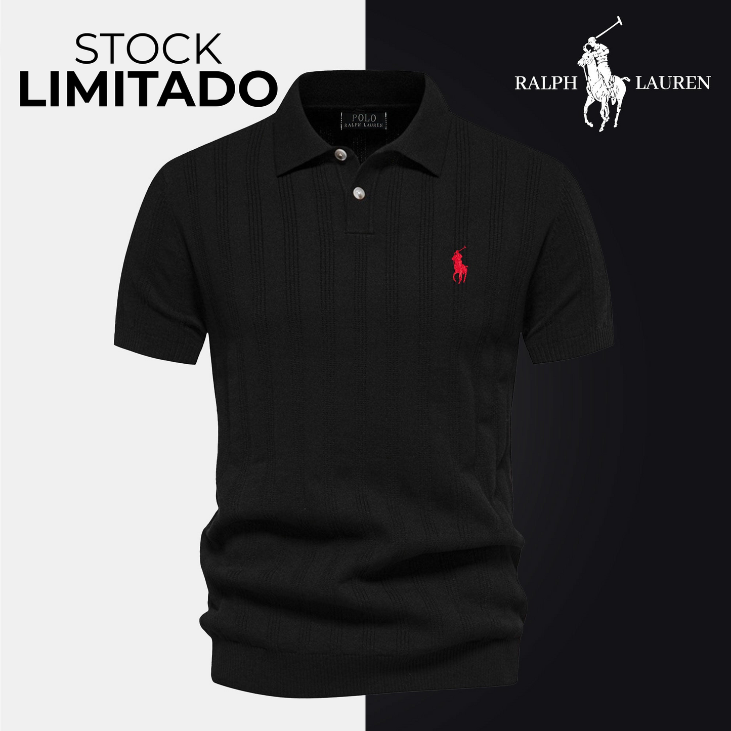 Polo Texturizado para Hombre RL - Stock Limitado