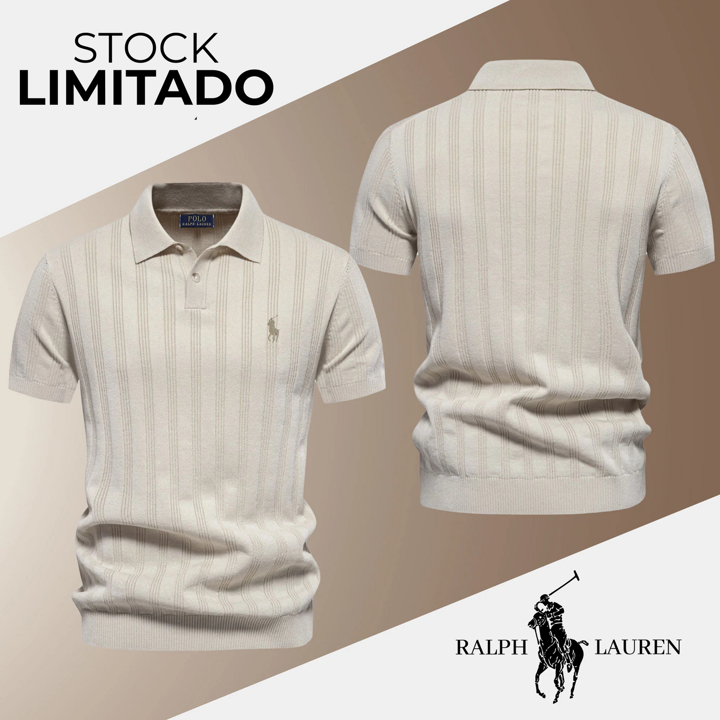 Polo Texturizado para Hombre RL - Stock Limitado