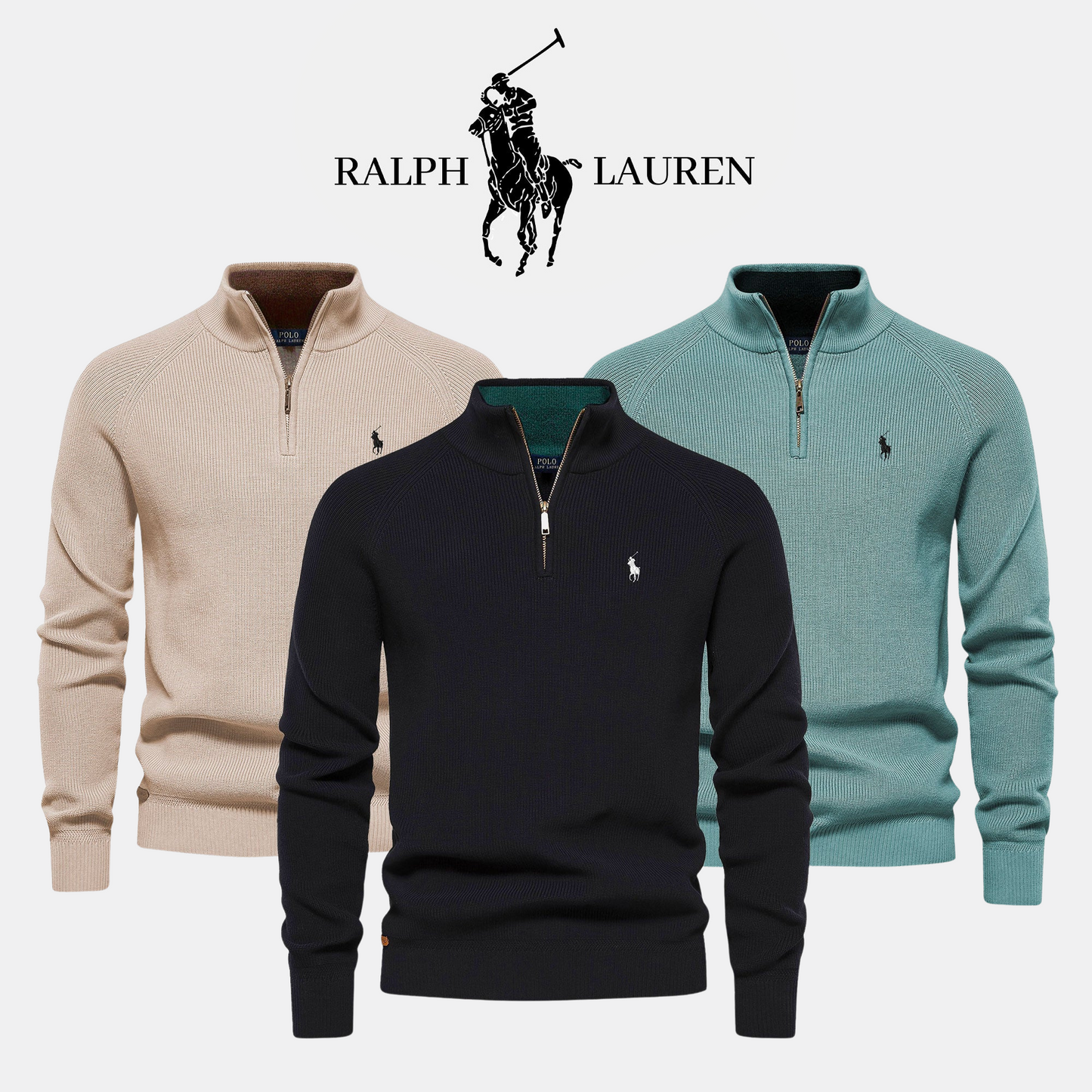 Pull Col Zippé R&L (DÉSTOCKAGE)