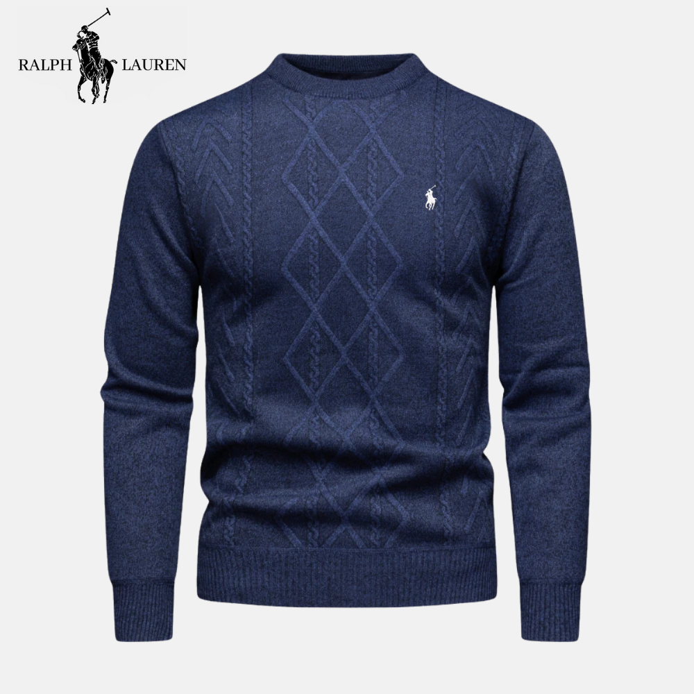 R&L Heritage Merino Wool Câble-Tajit Crew Neckar