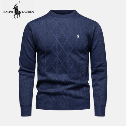 R&L Heritage Merino Wool Câble-Tajit Crew Neckar