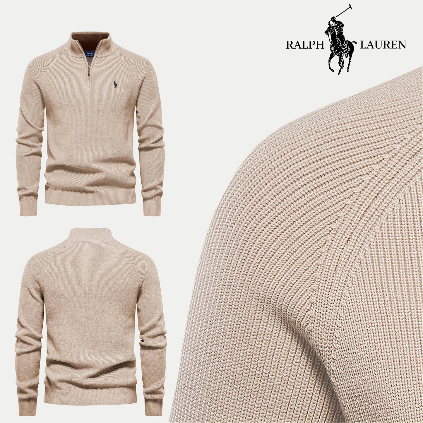 Pull Col Zippé R&L (DÉSTOCKAGE)