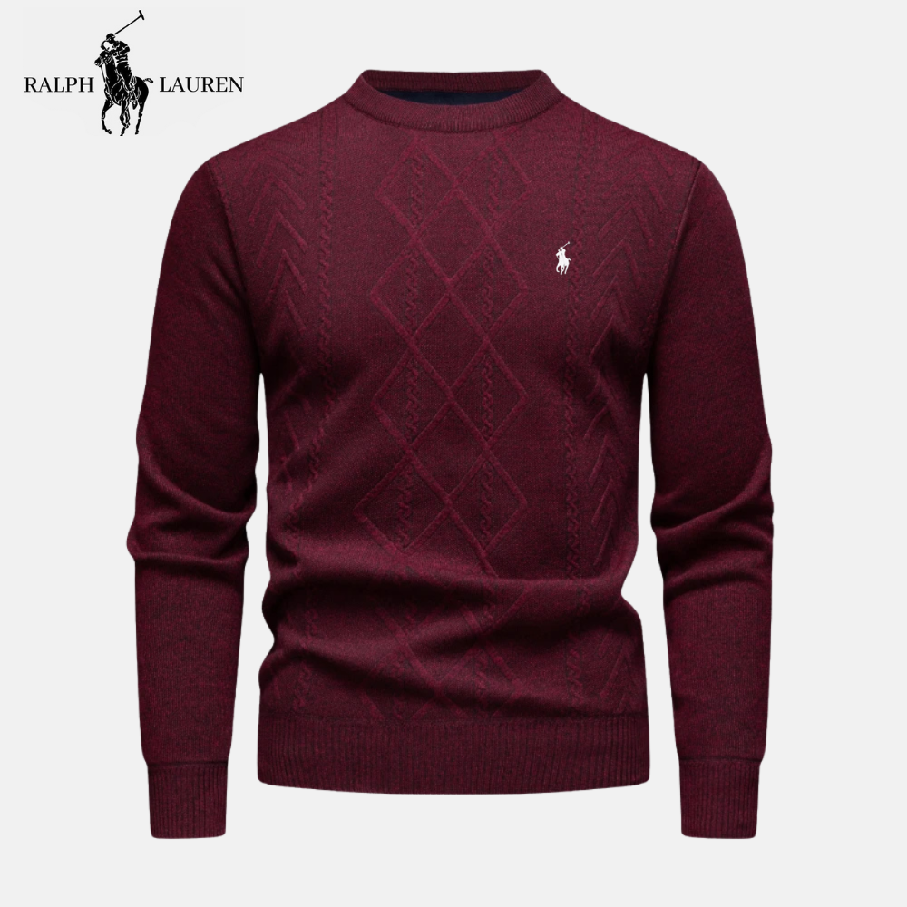 R&L Heritage Merino Wool Câble-Tajit Crew Neckar