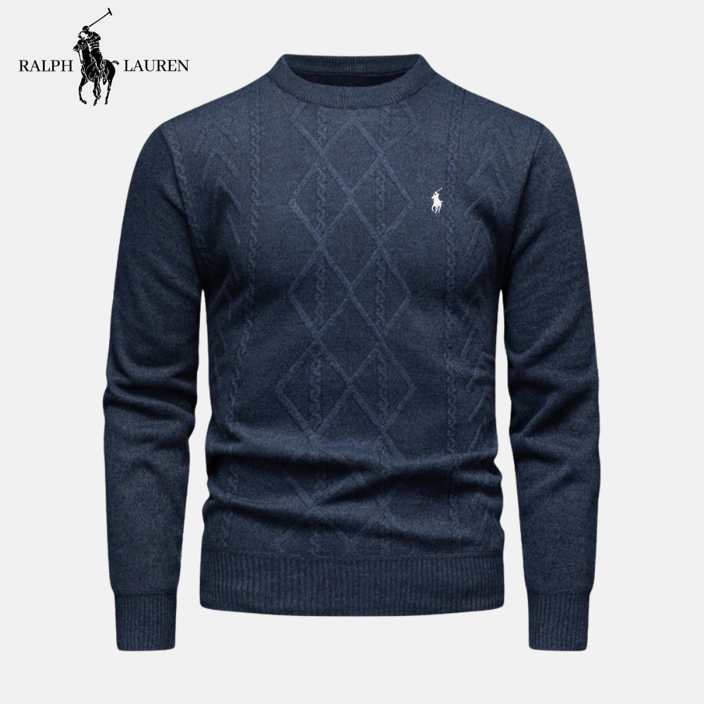 R&L Heritage Merino Wool Câble-Tajit Crew Neckar